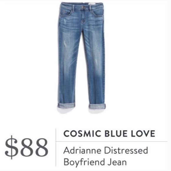 Cosmic blue love jeans boyfriend Clearance